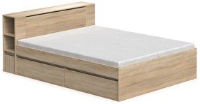DREVONA Manželská posteľ dub bardolíno 160 cm REA AMY
