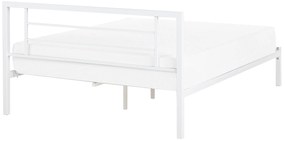 Kovová posteľ 160 x 200 cm biela CUSSET Beliani