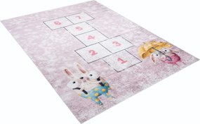 Detský koberec EMMA - Skákací panák - ružový