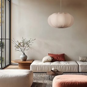 Luster na lanku CAFEE 1xE27/40W/230V, priemer 52 cm, béžový