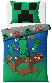 Detské obliečky Minecraft Creeper Explode 140x200/70x90 cm