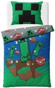 Detské obliečky Minecraft Creeper Explode 140x200/70x90 cm