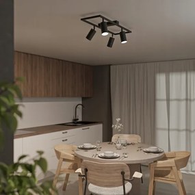 Bodové svietidlo 4xGU10/30W/230V čierne