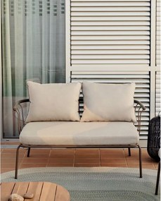 Svetlozelená/béžová záhradná pohovka Salguer - Kave Home