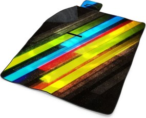 Sablio Plážová deka Pruhovaná abstrakcia: 200x140 cm