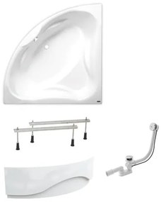 Rohová vaňa Laguna Cornelia 140x140 cm akrylát ľavá aj pravá SIKOCO1400ANP, 1 ks