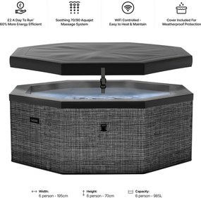 Penová vírivka CF COMO 6 FLINT GREY