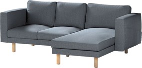 Poťah na sedačku Norsborg s ležadlom - 3 os. farba produktu sivá látka zapletaná
