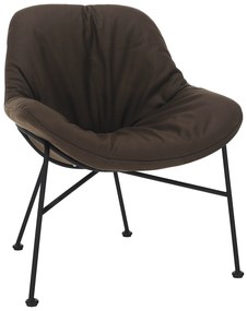 Kondela Jedálenská stolička, látka s efektom brúsenej kože hnedá, KALIFA 71066