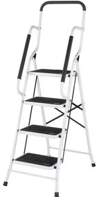 4-stupňový kovový rebrík so zábradlím