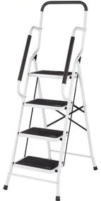 4-stupňový kovový rebrík so zábradlím