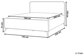Manželská posteľ 180 cm Vardiel (sivobéžová) (s roštom). Vlastná spoľahlivá doprava až k Vám domov. 1076318