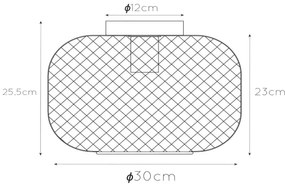 Lucide 45185/30/02 - Stropné svietidlo MESH 1xE27/40W/230V mosadz