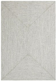 Hanse Home, Kusový koberec Braided 105553 Light Melange – na von aj na doma, 80x200, biela, chodba / predsieň