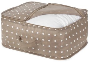 Malý béžový box na uloženie oblečenia Compactor Dots