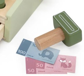 Drevená pokladňa Viga 44244 PolarB zelená