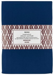 Obliečky Mono bavlna indigo 220x200 + (2) 70x80 Merkury Home