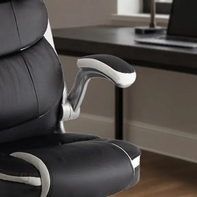 Vintino kancelárska otočná kožená stolička RONALD čierna