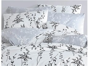 Bavlnená obliečka Blumen Sivá