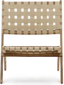 Drevené záhradné kreslo v prírodnej farbe Chabeli – Kave Home