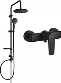 Mexen Erik sprchový set s dažďovou sprchou a sprchovou batériou Lynx, čierna matná, 745940205-70