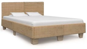 vidaXL Ručne pletený posteľný rám, pravý ratan 140x200 cm