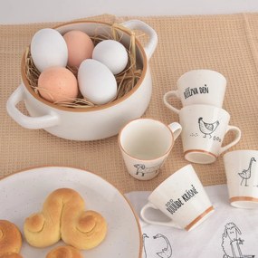 Krémové keramické misky v súprave 4 ks 850 ml Statek – Orion