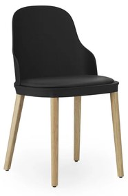 Stolička Allez Chair Ultra Leather – čierna/dub