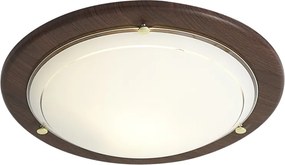 Klasické stropné svietidlo červené s bielym sklom - Mesiac