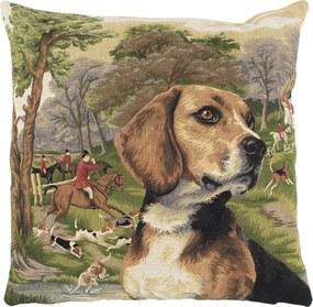 Gobelínový vankúš lovecký pes Beagle - 45 * 45 * 15cm