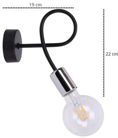 Nástenné svietidlo Edison, výber z 3 farieb, ch