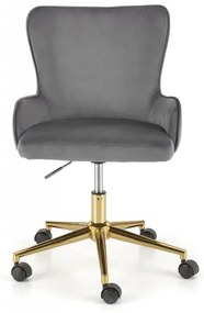 Kancelárska otočná stolička TIMOTEO — kov, látka, sivá