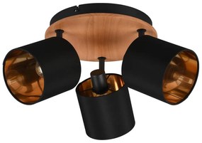 Bodové svietidlo v čierno-prírodnej farbe ø 12 cm Tommy – Reality