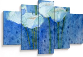 Obraz - Biele tulipány (150x105 cm)