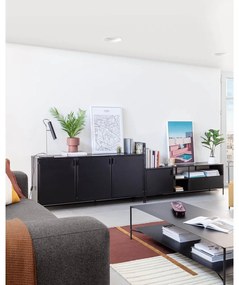 Čierna oceľová komoda 160x72x35 cm Shantay – Kave Home