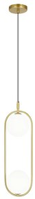 Candellux Mosadzný závesný luster Cordel pre žiarovku 2x G9 32-73464