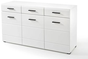 LAUREN KOM/SB chest of drawers (white/white gloss)