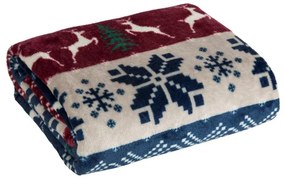 Deka CHRISTMAS 26 modrá / červená