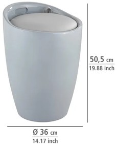 WENKO 25625100 - Stolička CANDY 36x50,5 cm šedá/čierna