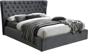 Čalúnená posteľ s kryštálmi Carven Velvet Bluvel 14