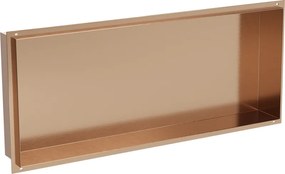 Mexen X-Wall-NR, polica na zapustenie bez príruby 75 x 30 cm, medená matná - 19C1753010