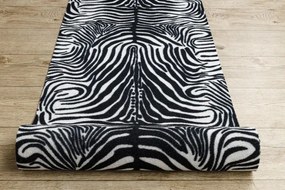 Protišmykový behúň DIGITAL zebra, biely / čierny