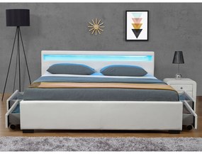 InternetovaZahrada Čalúnená posteľ Lyon 140 x 200 cm - biela