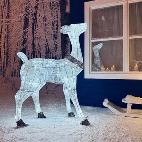 DECOLED LED světelná laň, 150 cm, 140 ledově bílých diod s Flash efektem