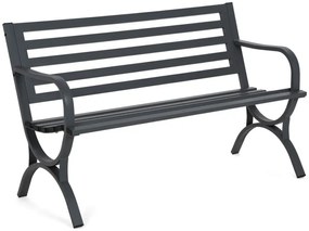 Kovová záhradná lavička Simple Grey