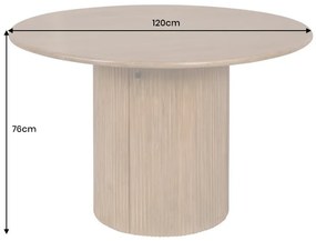 Okrúhly jedálenský stôl Raghuvir 120 cm hnedé mango