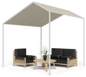 La Rochelle Gazebo, šikmá pergola, hliníkový rám, UV 50+, polyesterová tkanina
