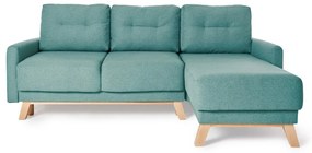 Tyrkysovomodrá variabilná rozkladacia rohová pohovka Bonami Selection Pop