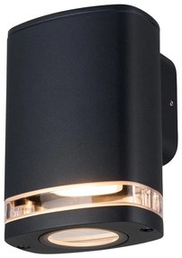 Kanlux 38884 - Vonkajšie nástenné svietidlo ZEVI 1xGU10/10W/230V IP54 čierna