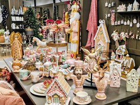 Farebný vianočný perníkový vláčik Gingerbread Train - 45*12*19 cm